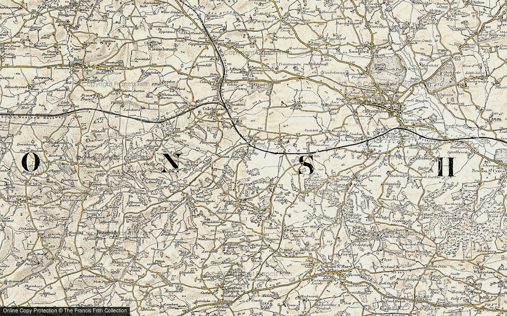 Old Map of Yeoford, 1899-1900 in 1899-1900