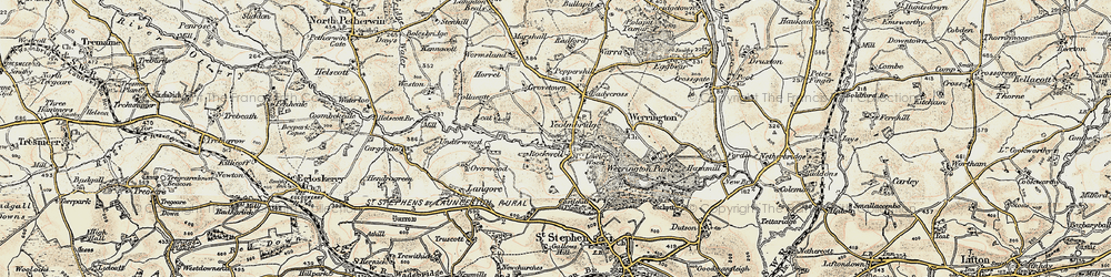Old map of Yeolmbridge in 1900