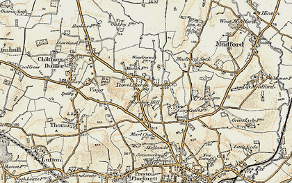 Old map of Yeovil Marsh in 1899