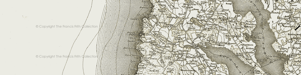 Old map of Borwick in 1912