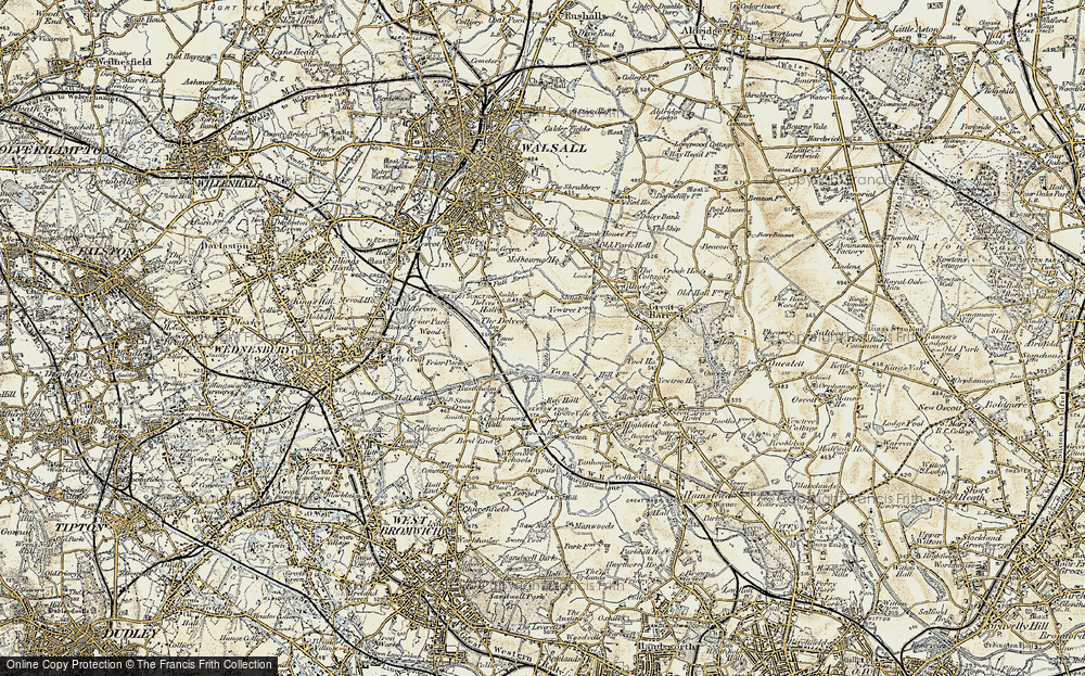 Old Map of Yew Tree, 1902 in 1902
