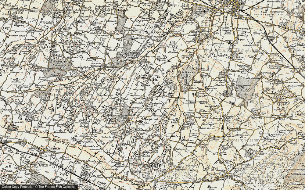 Old Map of Yewhedges, 1897-1898 in 1897-1898