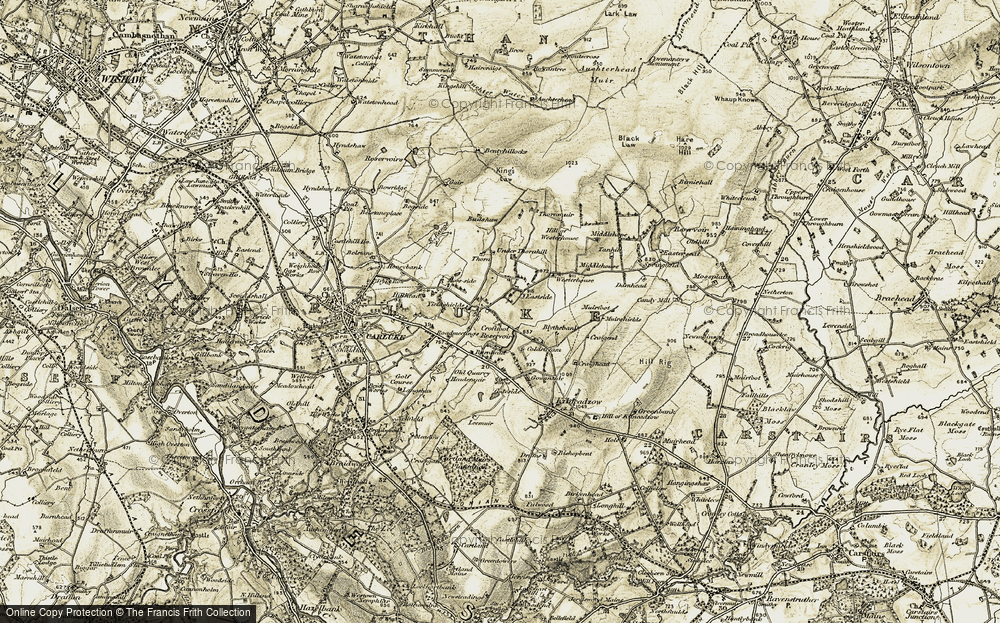 Old Map of Historic Map covering West Quarter in 1904-1905