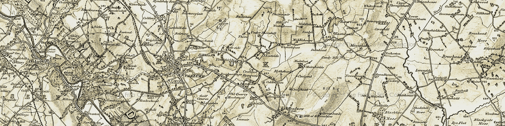 Old map of Yieldshields in 1904-1905