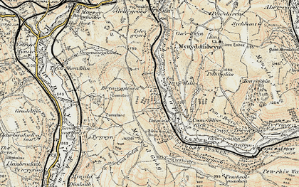 Old map of Ynysddu in 1899-1900