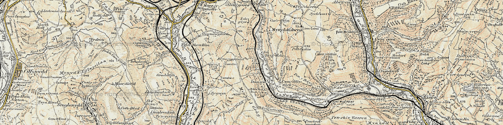 Old map of Ynysddu in 1899-1900
