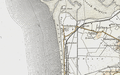 Old map of Ynyslas in 1902-1903