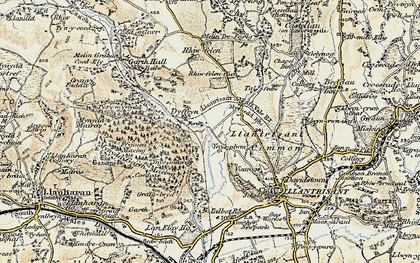 Old map of Ynysmaerdy in 1899-1900