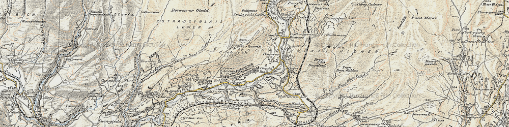 Old map of Ynyswen in 1900-1901