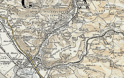 Old map of Ynysygwas in 1900-1901