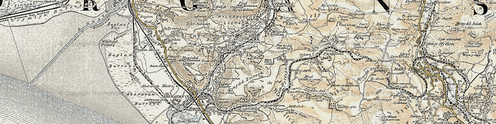 Old map of Ynysygwas in 1900-1901