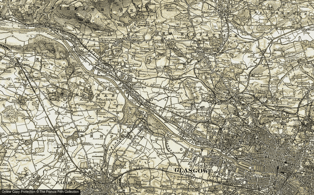 Old Map of Yoker, 1904-1905 in 1904-1905
