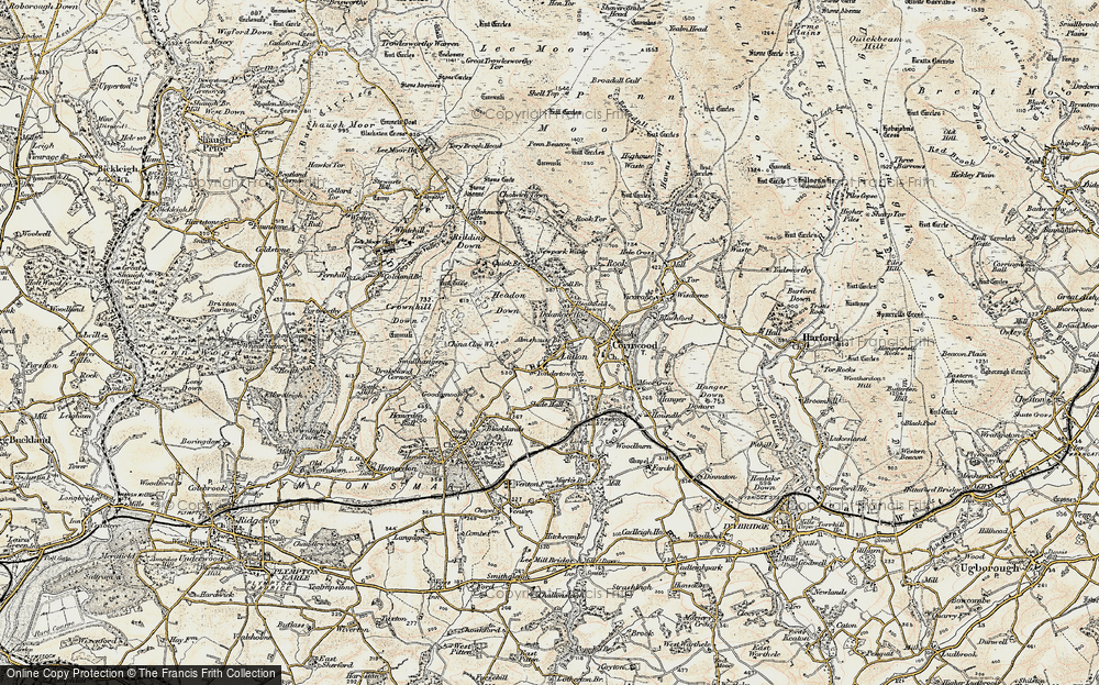 Old Map of Yondertown, 1899-1900 in 1899-1900