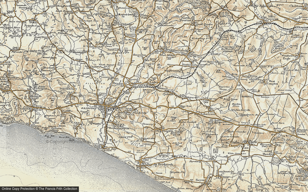 Old Map of Yondover, 1899 in 1899