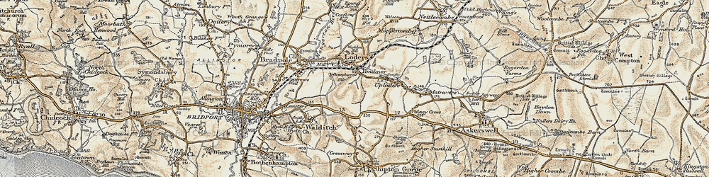 Old map of Boarsbarrow Hill in 1899