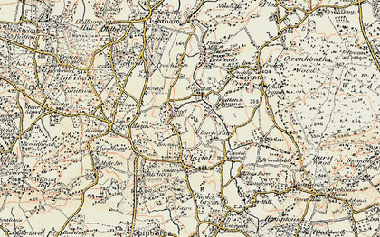 Old map of Yopps Green in 1897-1898
