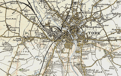 Old map of York in 1903