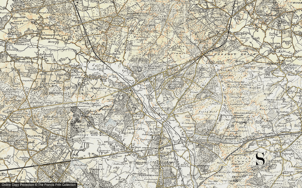 Old Map of York Town, 1897-1909 in 1897-1909