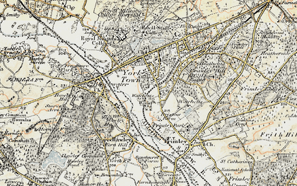 Old map of York Town in 1897-1909
