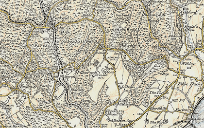 Old map of Yorkley in 1899-1900