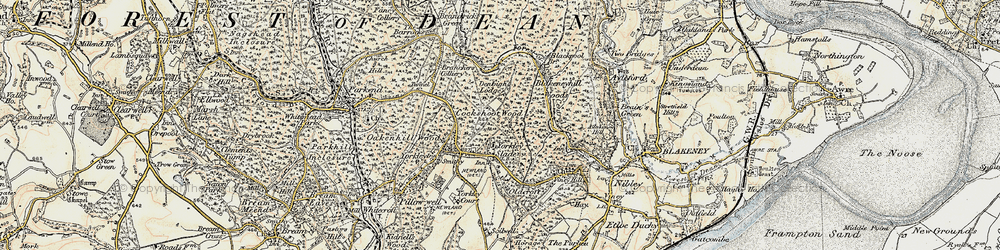 Old map of Yorkley Slade in 1899-1900
