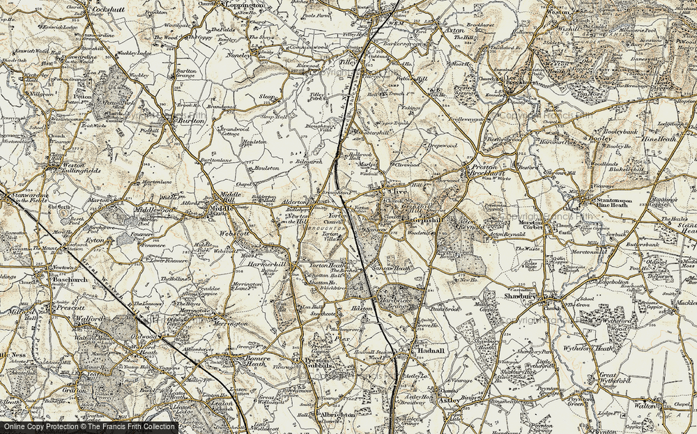 Old Map of Yorton, 1902 in 1902