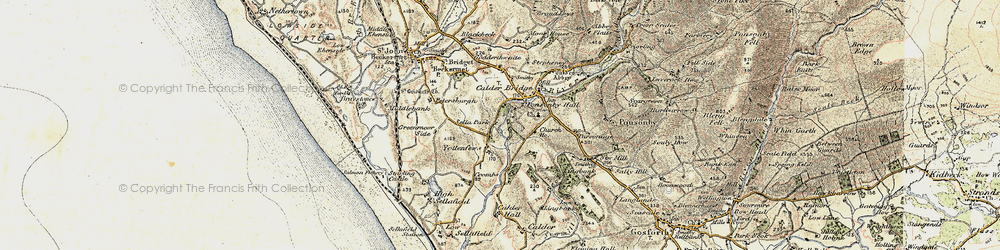 Old map of Yottenfews in 1903-1904