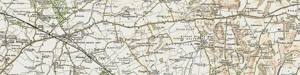 Old map of Youlthorpe in 1903-1904