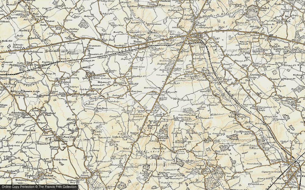 Old Map of Young's End, 1898-1899 in 1898-1899