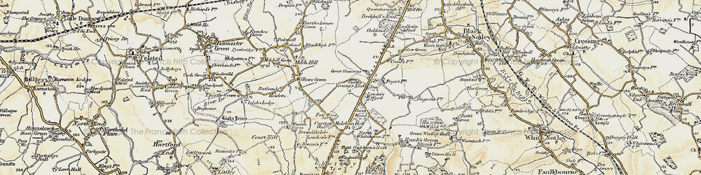 Old map of Young's End in 1898-1899