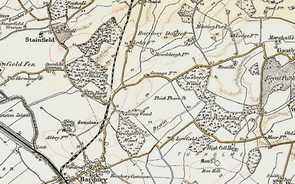 Old map of Austacre Wood in 1902-1903