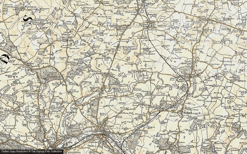 Old Map of Youngsbury, 1898-1899 in 1898-1899
