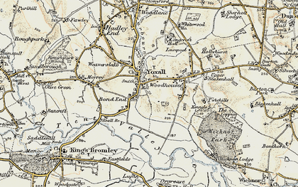 Old map of Yoxall in 1902