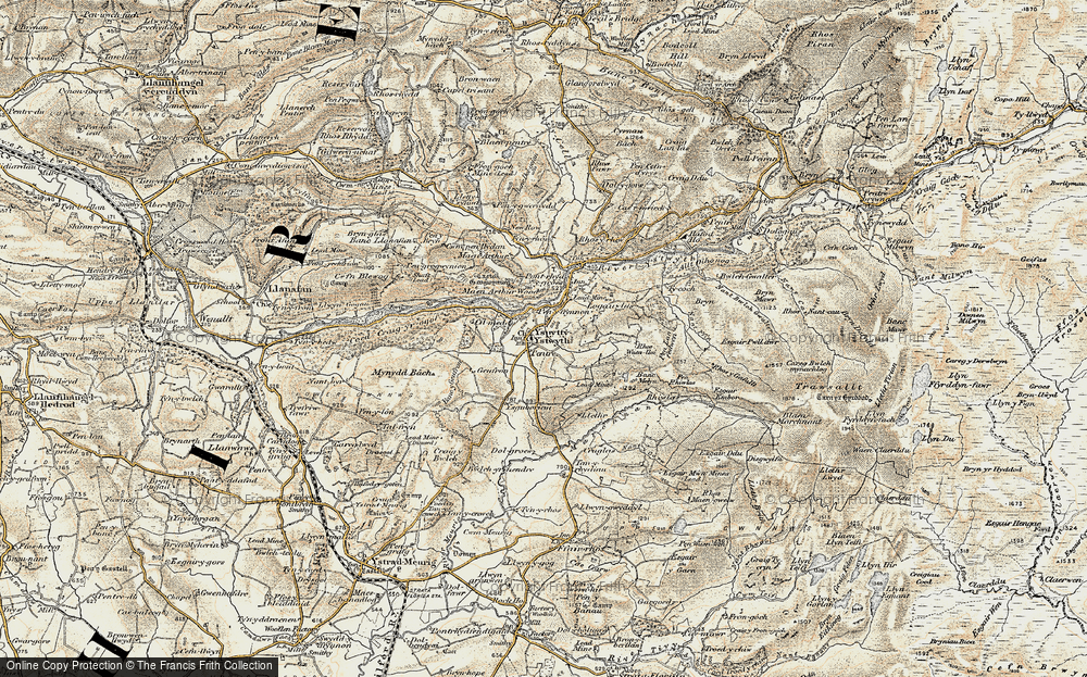 Old Map of Ysbyty Ystwyth, 1901-1903 in 1901-1903