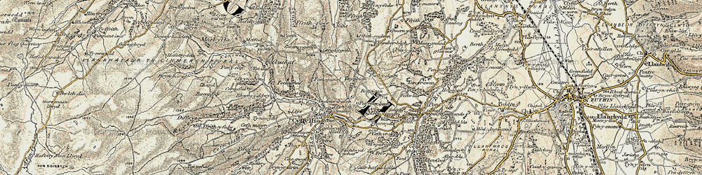 Old map of Ysgeibion in 1902-1903