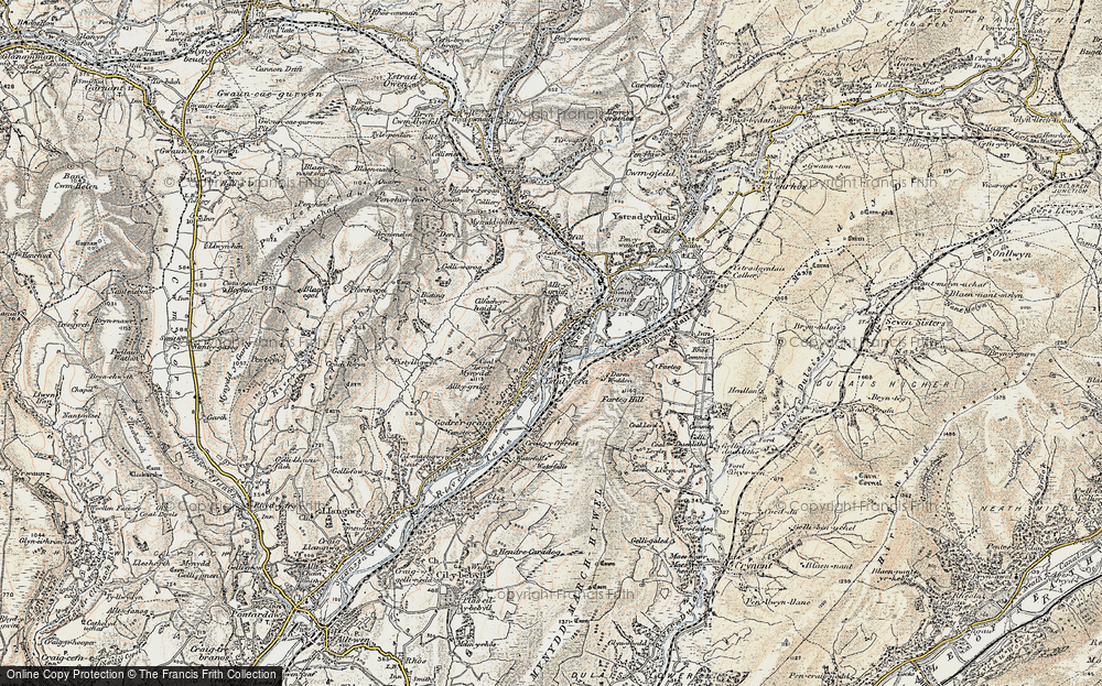 Old Map of Ystalyfera, 1900-1901 in 1900-1901