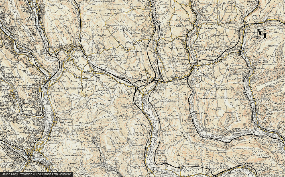 Old Map of Ystrad Mynach, 1899-1900 in 1899-1900