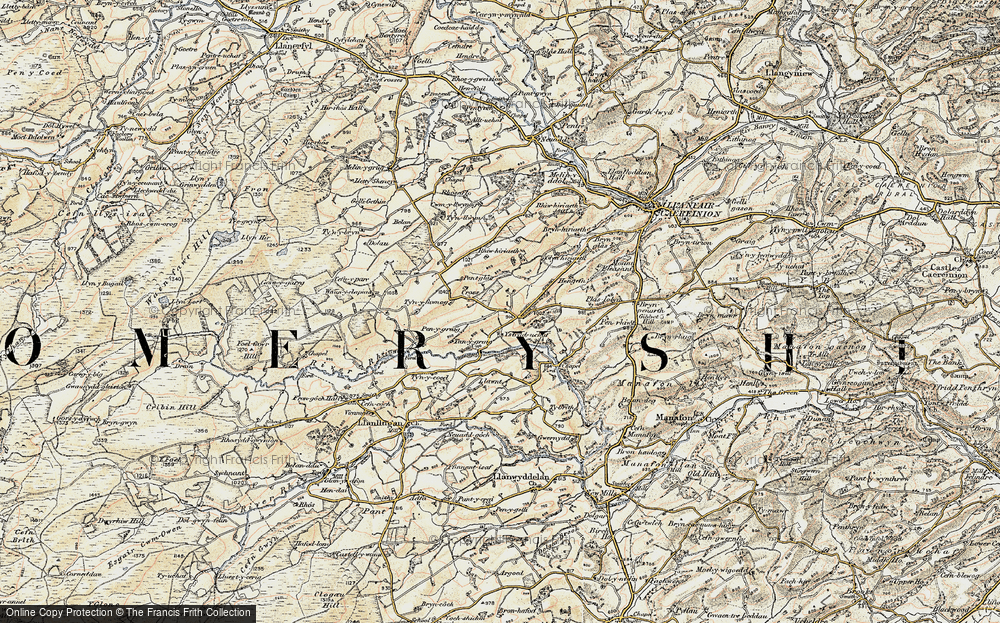 Old Map of Ystrad Uchaf, 1902-1903 in 1902-1903