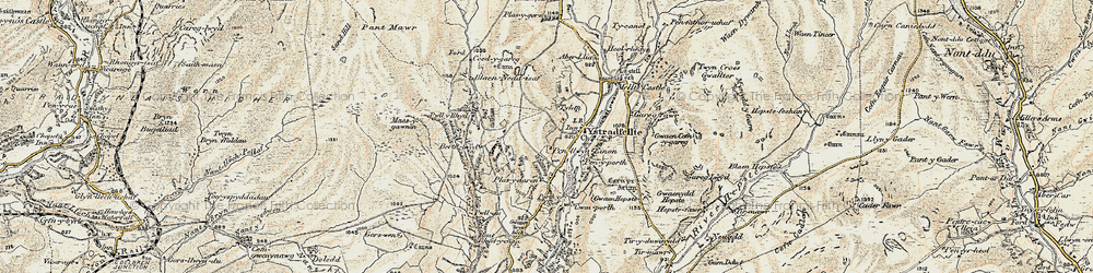 Old map of Blaen-nedd-Isaf in 1900