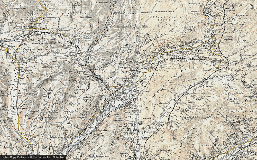 Old Map of Ystradgynlais, 1900-1901 in 1900-1901