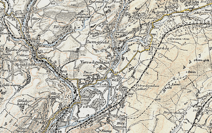 Old map of Ystradgynlais in 1900-1901