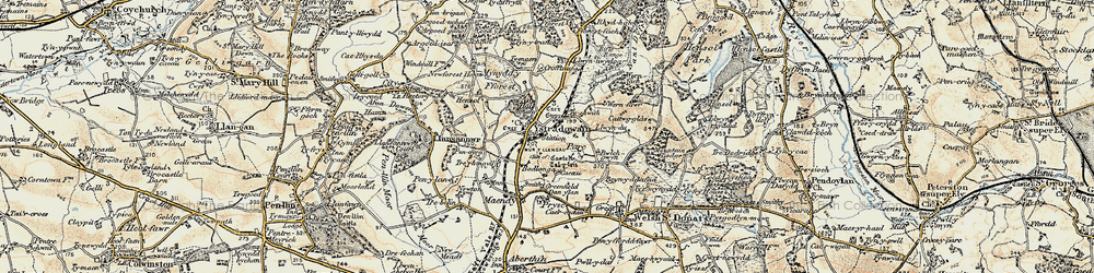Old map of Ystradowen in 1899-1900