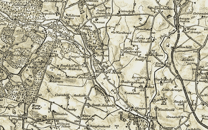 Old map of Ythanbank in 1909-1910