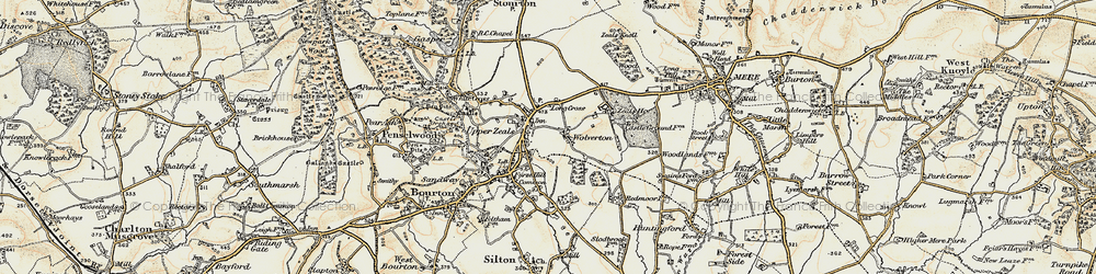 Old map of Zeals in 1897-1899