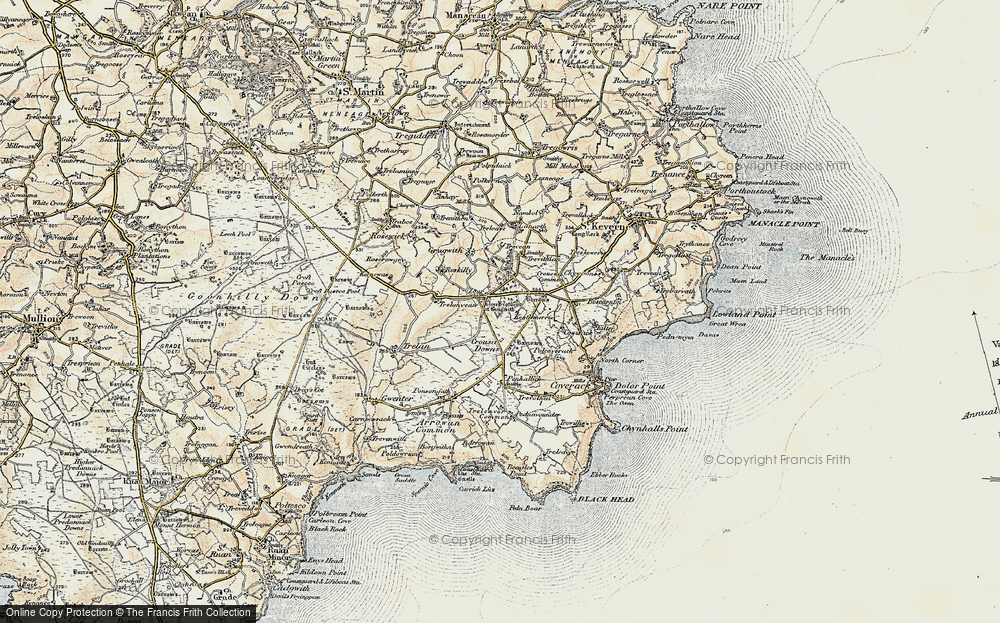 Old Map of Zoar, 1900 in 1900