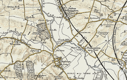 Old map of Zouch in 1902-1903