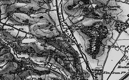Old map of Abbey Dore in 1896