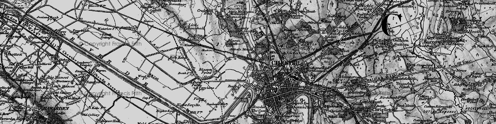 Old map of Abbot's Meads in 1896