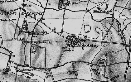Old map of Abbotsley in 1898