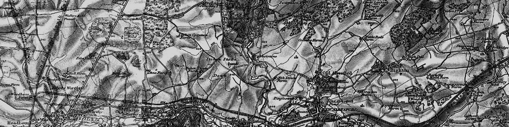 Old map of Abbotstone in 1895
